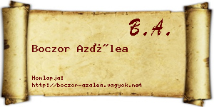 Boczor Azálea névjegykártya